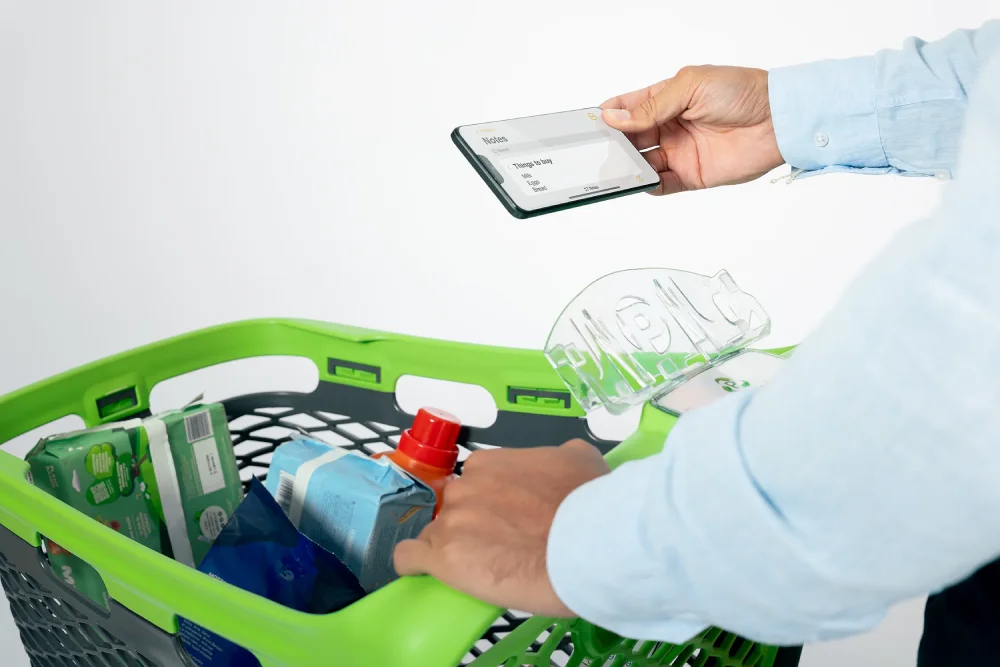 Integrated smartphone holder