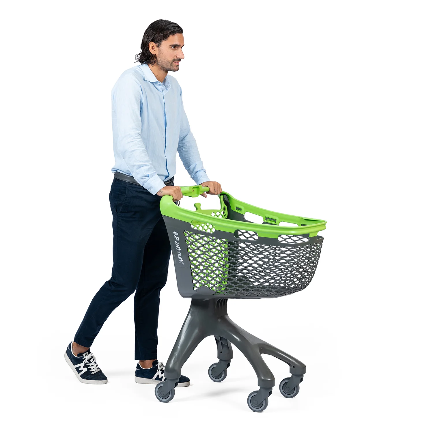 Pleasy side view in motion