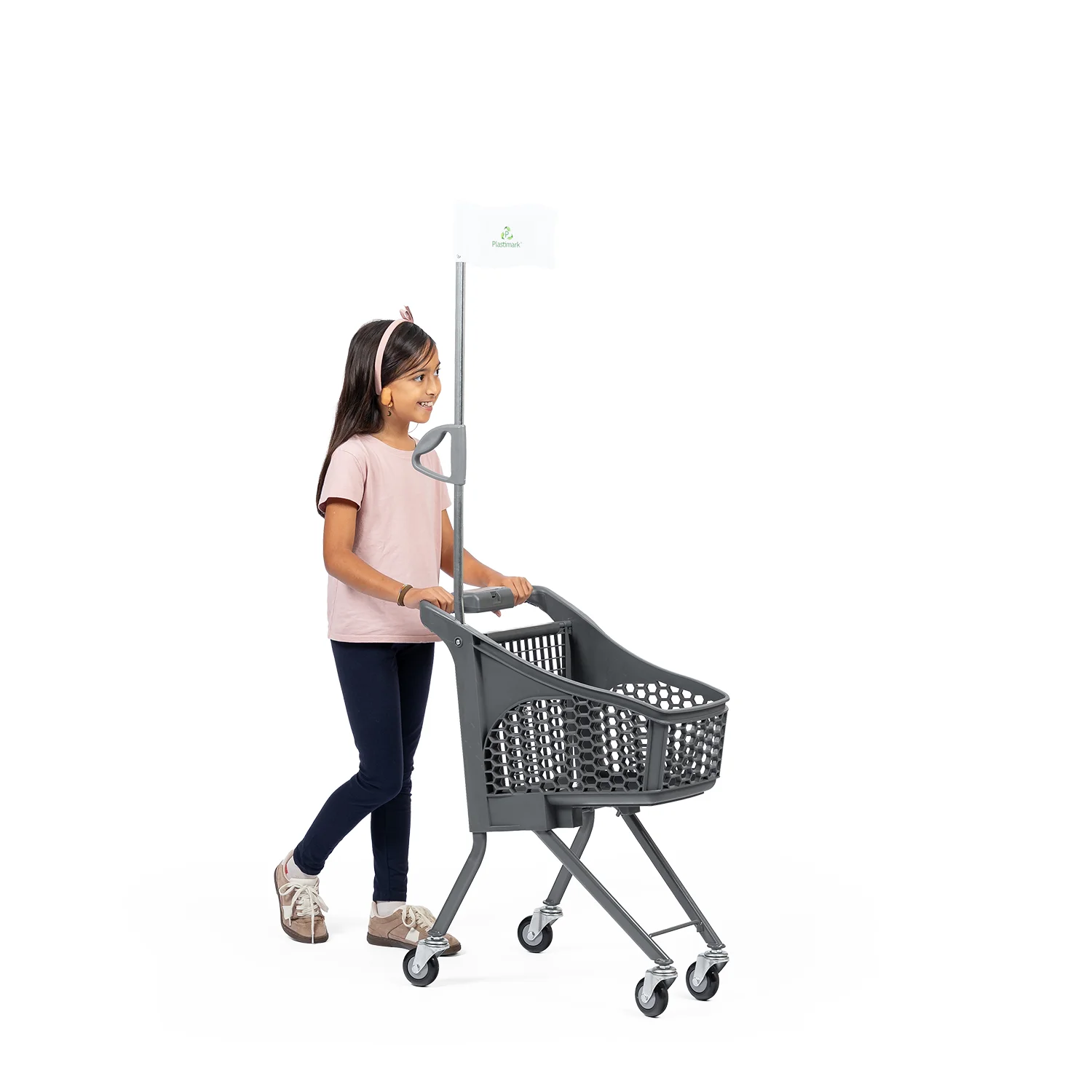 Baby trolley vista laterale in movimento