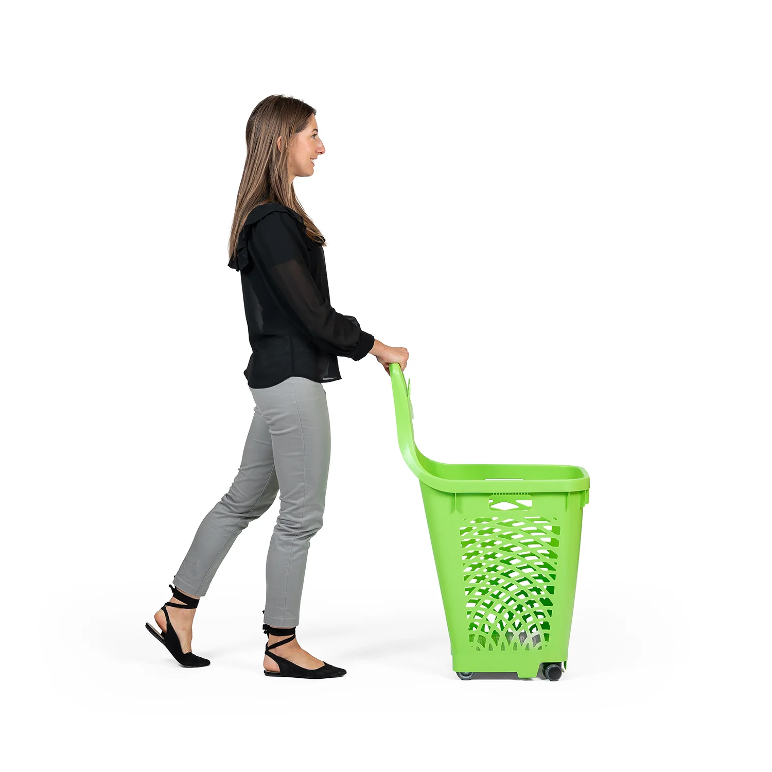 Slimmer side view in motion (push)